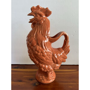 vintage rooster hen pitcher Portugal